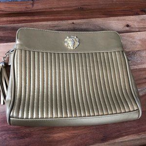 warren reed purse gold lion head Charm Vintage Clutch